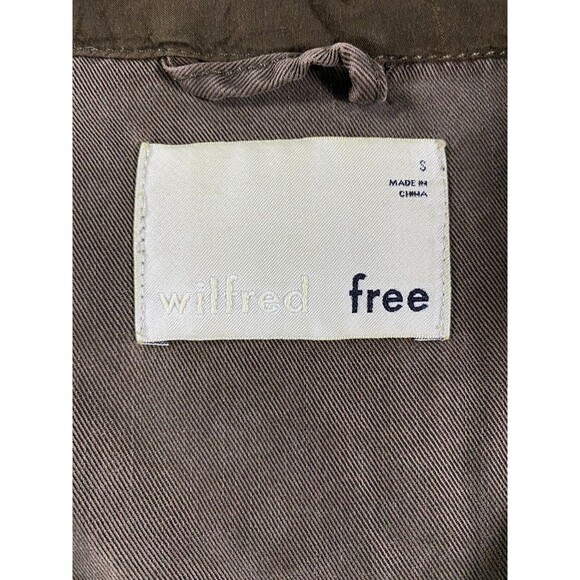 Wilfred‎ Free Jacket Women's Small Brown 100% Lyocell Long Sleeve Pockets Hooded - Picture 5 of 13